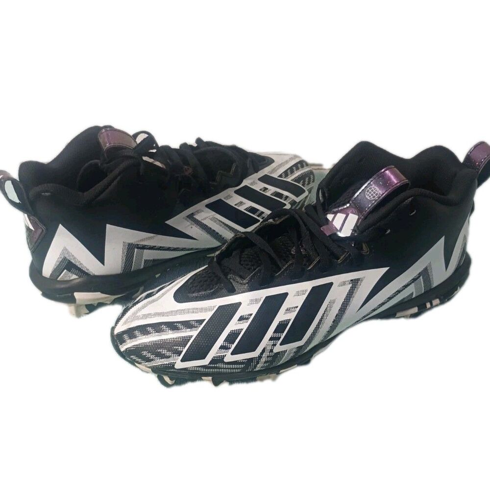 adidas Black White Athletic Cleats
